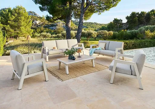 DEOKORK Hliníková zostava HELIOS pre 7 osôb (ivory)