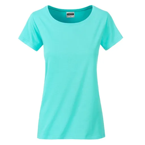 James & Nicholson (Daiber) Klasické dámske tričko z biobavlny 8007 - Mätová | XL