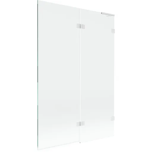 MEXEN/S - Lunar L vaňová zástena 2-krídlová pravá 120 x 150, transparent, biela 897L-120-100-20-00-P