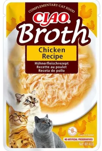 Inaba CIAO Broth Cat kapsička pre mačky - kura 40g
