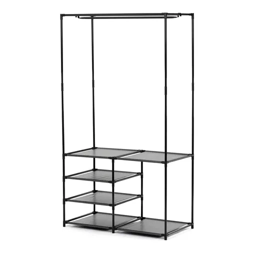 Stojan na oblečenie GD-172 BK, kov, čierna