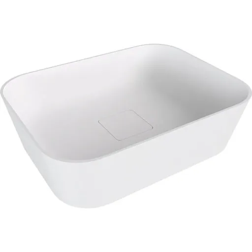 Polysan Banera umývadlo na dosku 49,5x34,5 cm bílá matná mat bez prepadu 14596MAT