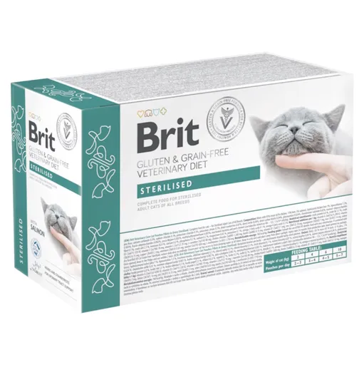 BRIT Veterinary Diét Cat Pouch fillets in Gravy Sterilised 12 x 85 g