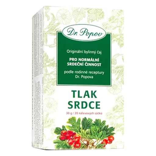 DR. POPOV Čaj tlak srdca 20 nálevových sáčkov