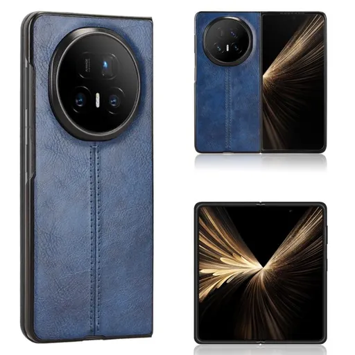 LEATHER Ochranný kryt pre Honor Magic V5 modrý