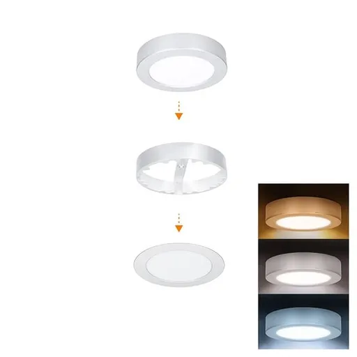 LED svetelný panel Solight strieborná WD240-S
