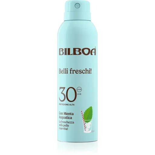 Bilboa Belli Freschi opaľovací sprej s mätou priepornou SPF 30 150 ml