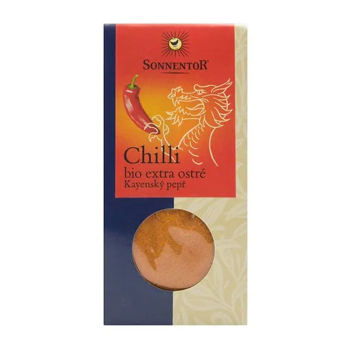 SONNENTOR Chilli mleté ​​kajenské korenie extra ostré BIO 40 g