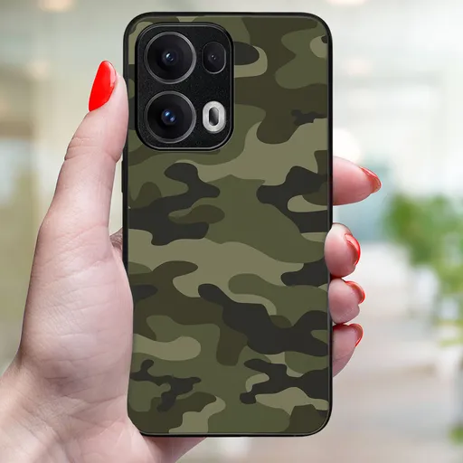 MY ART Ochranný kryt pre Oppo Reno13 Pro 5G GREEN CAMO (235)