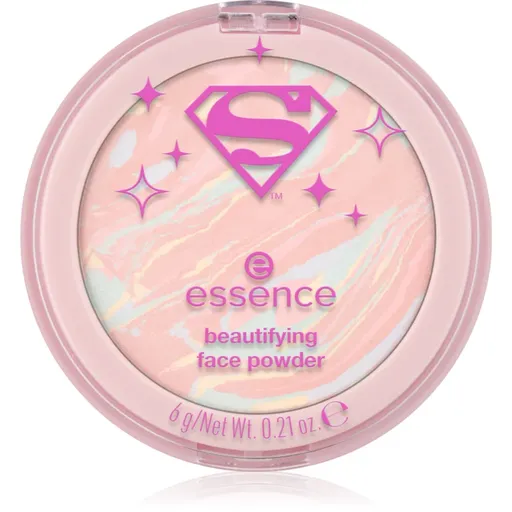 essence Superman kompaktný púder pre rozjasnenie pleti 6 g