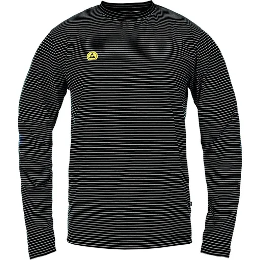 Cerva Antistatické tričko s dlhým rukávom NOYO ESD - Čierna | XL