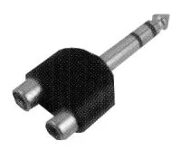 Redukcia Jack 6.3 stereo/ 2xCINCH zdierka