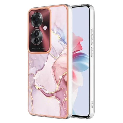 IMD MARBLE Ochranný kryt pre Oppo Reno11 F 5G ROSE GOLD