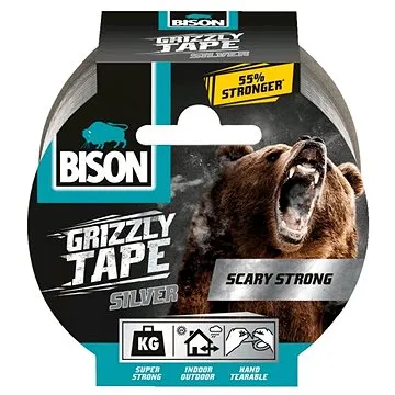 BISON GRIZZLY TAPE 10 m strieborná (34300)
