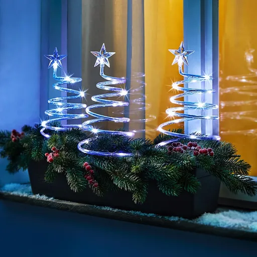 Die moderne Hausfrau LED Dekorace Vánoční stromek, 3 ks