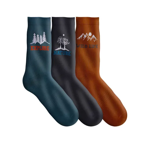 Súprava 3 párov žakárových ponožiek