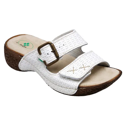 SANTÉ Dámske šľapky biele, Veľkosť obuvi: 37