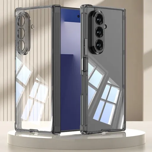 GKK AIRBAG Priehľadný kryt pre Samsung Galaxy Z Fold7 5G TRANSPARENT BLACK