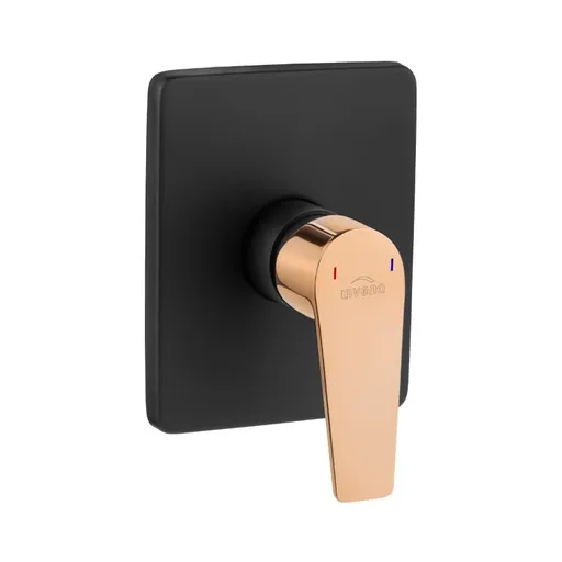 INVENA - 1-cestná podomietková batéria MIDNIGHT, čierna / ružové zlato TREND BP-35-001-V