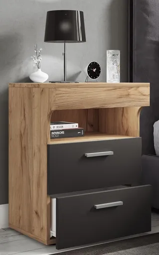 VCM Noční stolek Slepal L, antracit