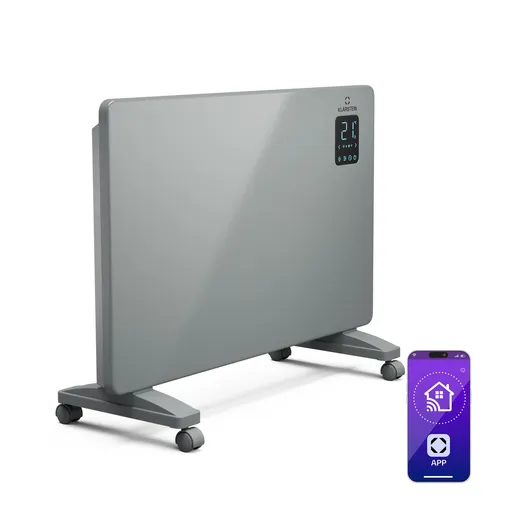 Klarstein Bansin Smart 1500 konvektorový ohrievač, 1500 W, Aplikácia, 5- 50 °C, LED displej, Dotykový displej