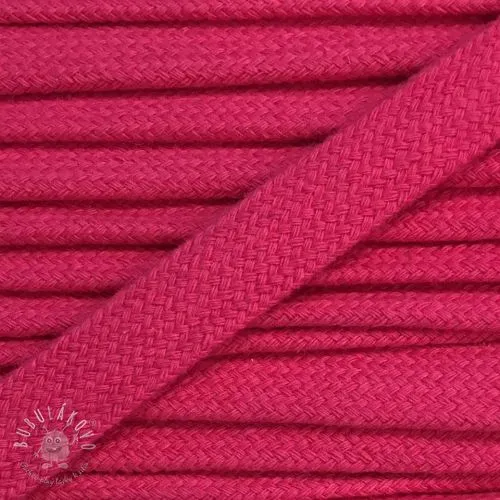 Bavlnená šnúra plochá 13 mm ružová tmavá