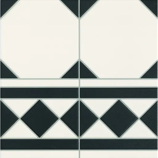 Dlažba Realonda Octagon black 33x33 cm mat OCTAGONLBK