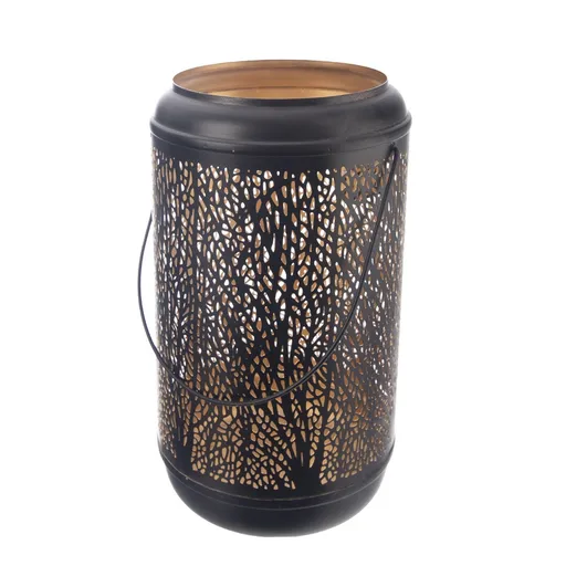 InDecor Kovový svietnik Tree čierna, 17 x 29 cmcm, L
