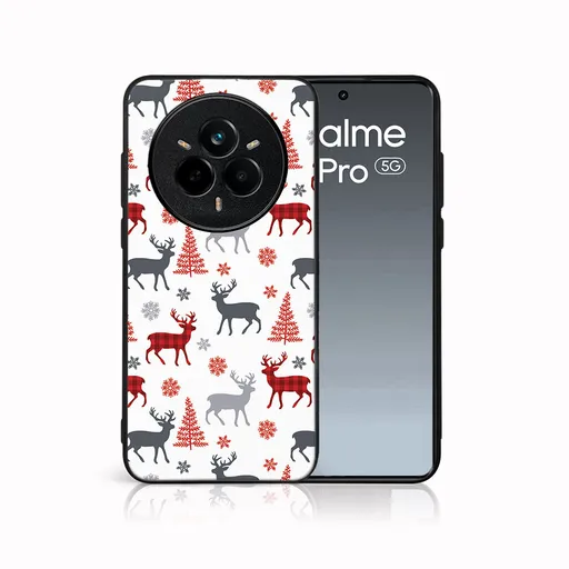 MY ART Kryt s vianočným dizajnom Realme 14 Pro+ 5G DEER (068)