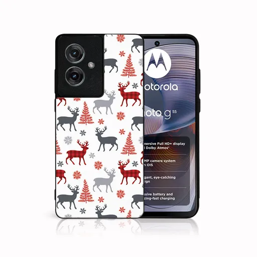 MY ART Kryt s vianočným dizajnom Motorola Moto G55 5G DEER (068)