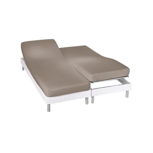 Jednofarebná napínacia plachta na polohovateľnú posteľ, flanel, hĺbka rohov 26 cm