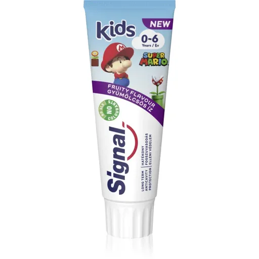 Signal Kids Fruity zubná pasta pre deti 0 - 6 - Super Mario 75 ml