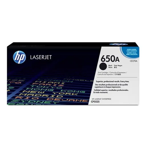 HP 650A CE270A čierný (black) originálny toner