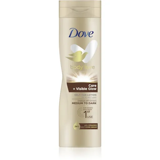 Dove Care & Visible Glow samoopalovacie mlieko odtieň Dark 250 ml