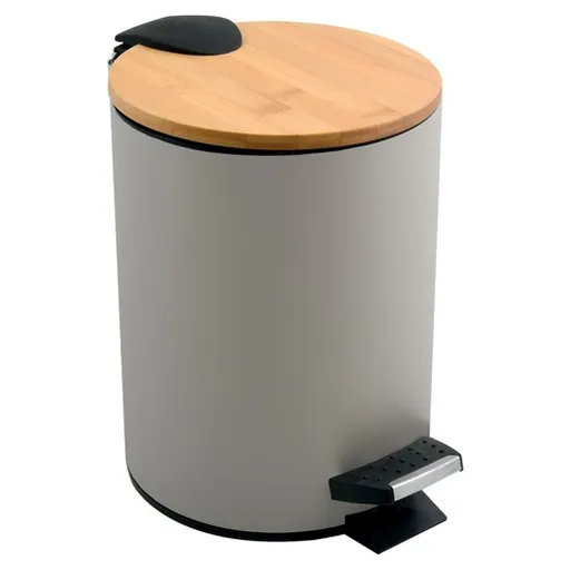 Spirella Spirella pedálový odpadkový kôš adonis šedohnedá oceľ bambusové veko 5 l 10.00006