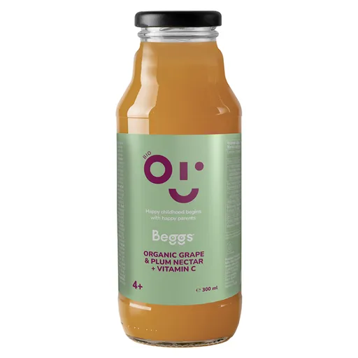 BEGGS Nektár hroznové víno & slivka 4m+ BIO 300 ml