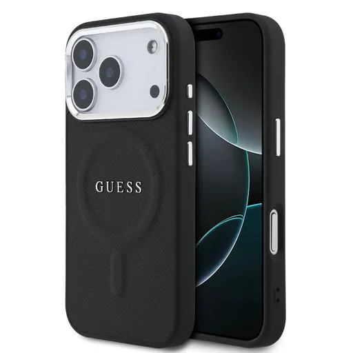 GUESS PU MAGSAFE Ochranný kryt pre Apple iPhone 17 Pro BLACK