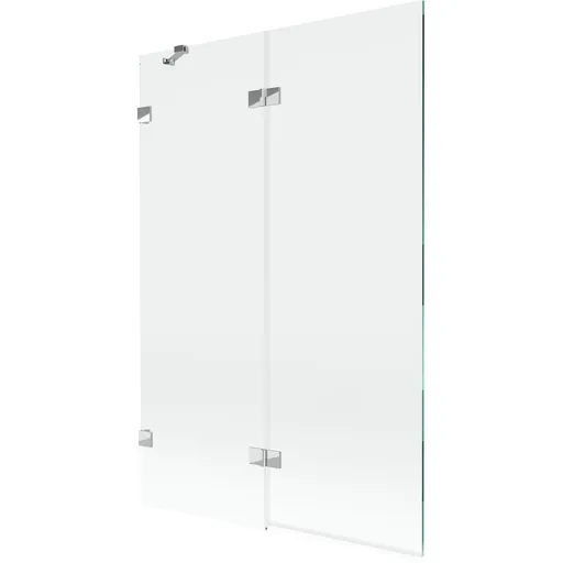 MEXEN/S - Lunar vaňová zástena 2-krídlová ľavá 120 x 150, transparent, chróm 897-120-100-01-00-L