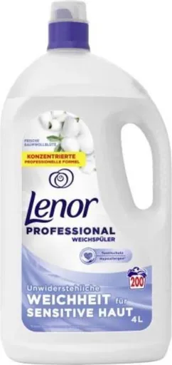 Aviváž Lenor Professional Sensitive cotton 200pranie 4L