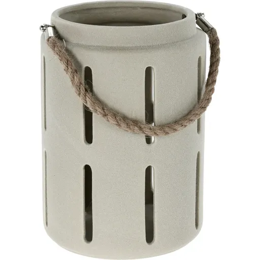 Dekoračný lampáš Danila, sivá, 15 x 21,8 cm, dolomit