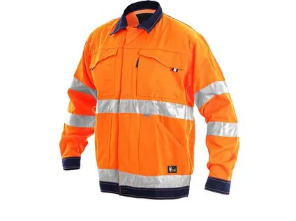 Blúza CXS NORWICH, výstražná, pánska, oranžovo-modrá, veľ. 64