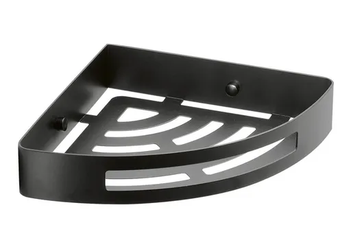 Gedy - SMART polica rohová, 210x45x210, čierna matná 247914