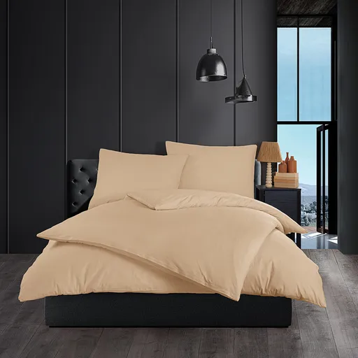 Bavlnené obliečky Color béžová, 140 x 200 cm, 70 x 90 cm