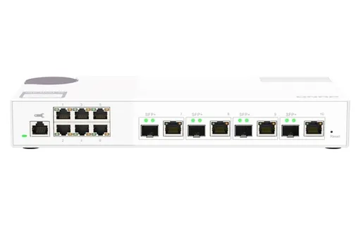 QNAP riadený switch QSW-M2106-4C (6x 2,5GbE RJ45 a 4x kombinované 10GbE SFP+ / 10GbE RJ-45)