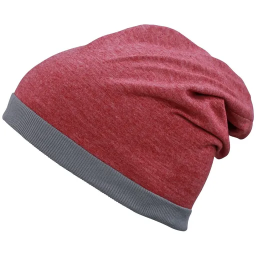 Myrtle Beach (Daiber) Ľahká čiapka MB6577 - Vínový melír / tmavošedá | uni