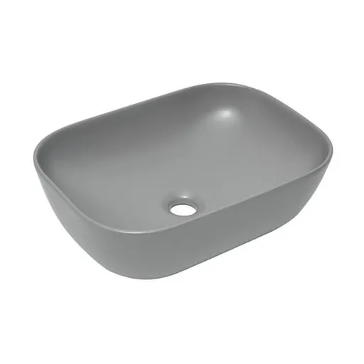 Umývadlo na dosku SAT Infinitio 45,5x32,5 cm šedá mat bez prepadu SATINF4532LGRM