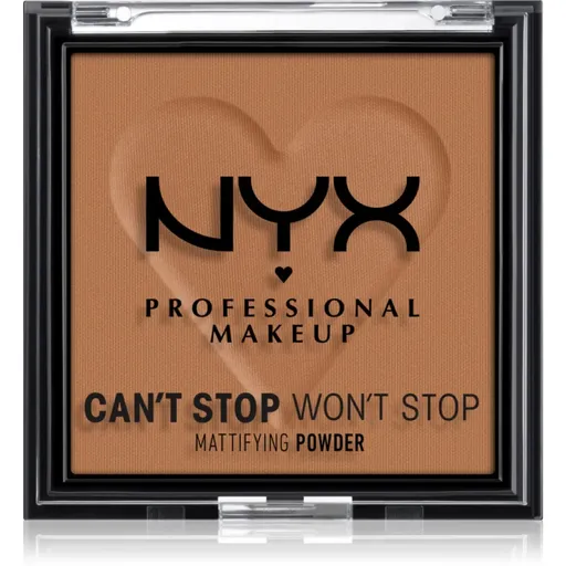 NYX Professional Makeup Can't Stop Won't Stop Mattifying Powder zmatňujúci púder odtieň 08 Mocha 6 g
