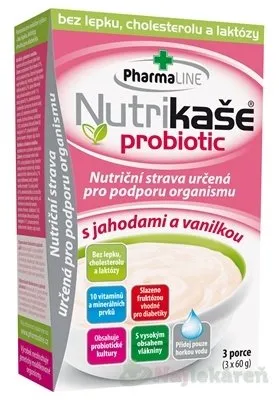 Nutrikaša probiotic - s jahodami a vanilkou  3x60 g