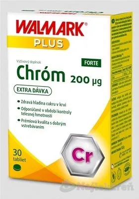 WALMARK Chróm Forte 200 µg s obsahom chrómu, 30 ks