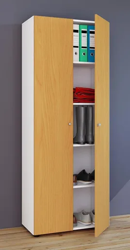 VCM Víceúčelová skříň Vandol l s dvířky, bílá